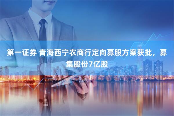 第一证券 青海西宁农商行定向募股方案获批，募集股份7亿股